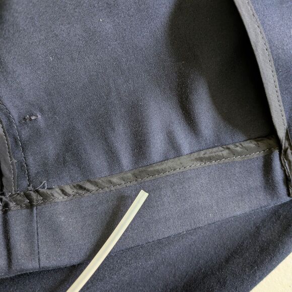 Jones New York Signature Navy Blue Blazer Size L Silver Snap Button Career - Picture 12 of 12